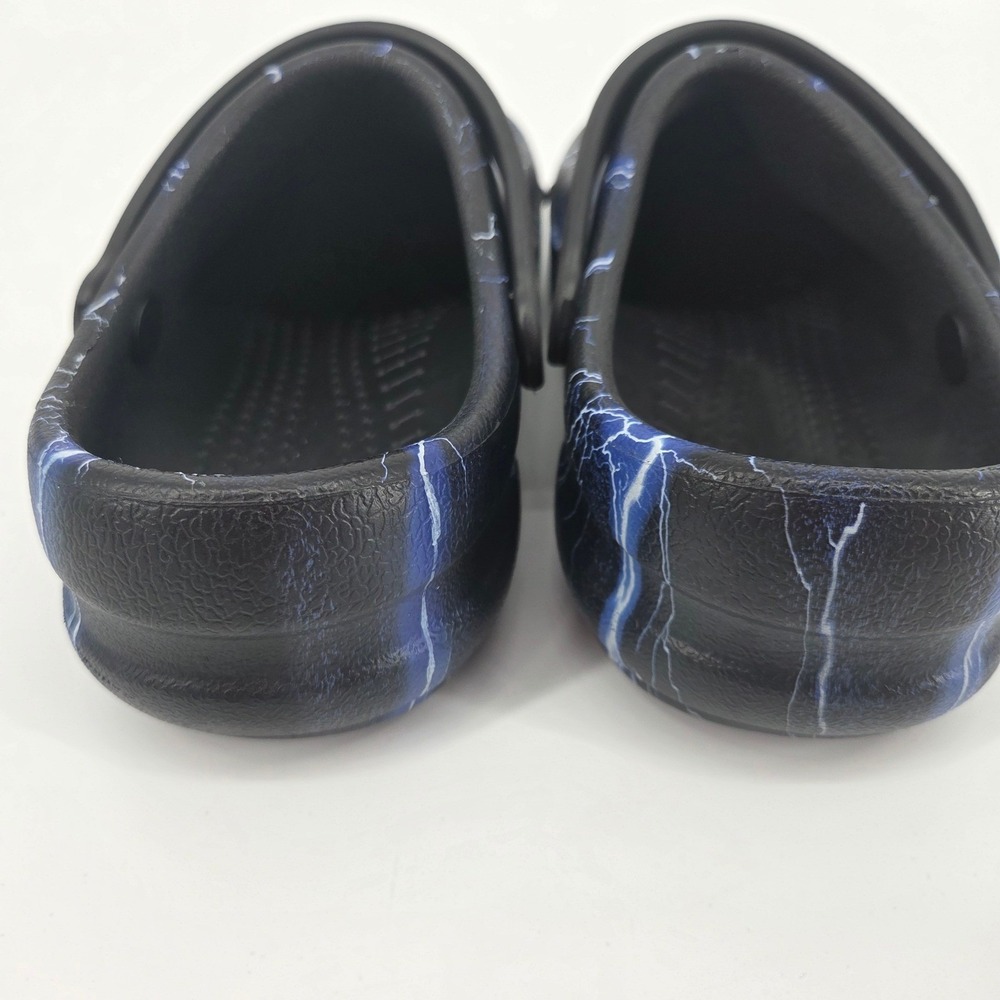 Crocs Classic Clog Lightning Black Blue Men's 6 Womens 8 Shoes Casual Comfort - Picture 6 of 8